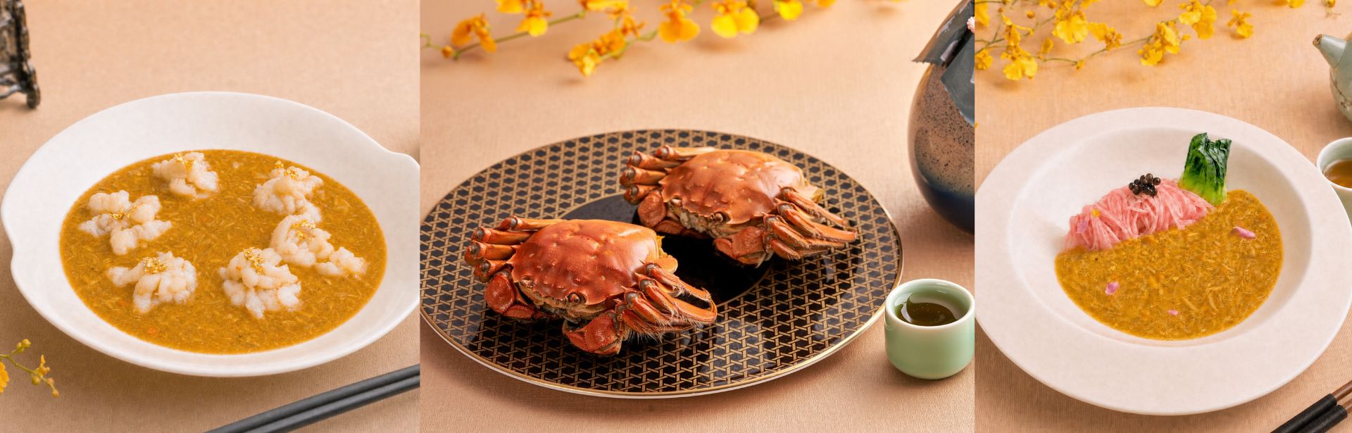 Golden Autumn Hairy Crab Feast at YUÈ